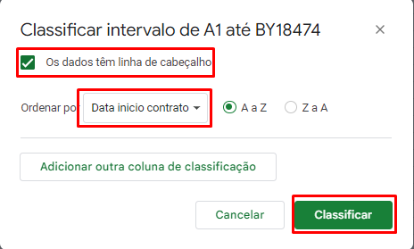 Como classificar uma planilha 3