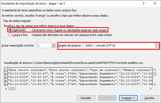 Como corrigir caracteres desconfogurados no excel 3