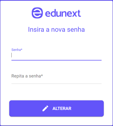 insira nova senha