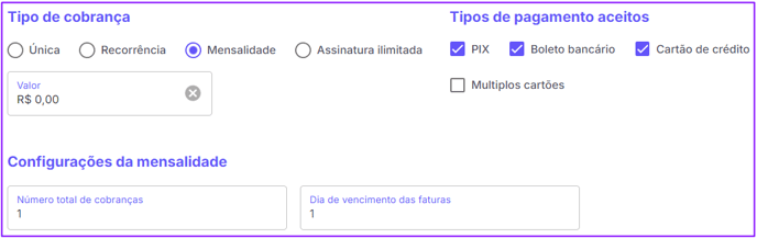 mensalidade - dia fixo