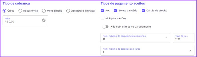 parcelamento no cartão